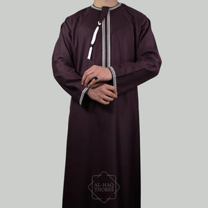 The Rustaq Burgundy Omani Thobe