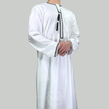The Sur White & Black Omani Thobe