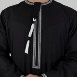 The Mutrah Black & White Omani Thobe