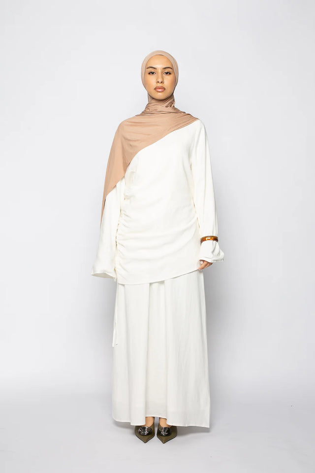 Nour Linen-Blend Ruched Co-Ord Set