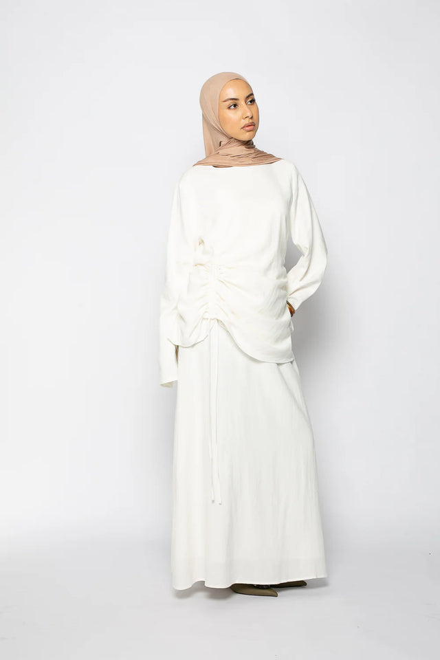 Nour Linen-Blend Ruched Co-Ord Set