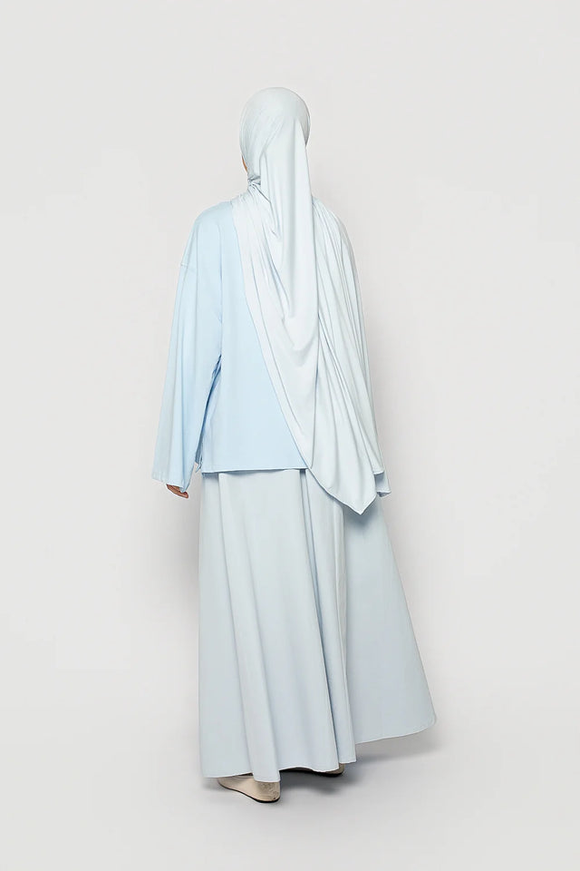 Sky Blue Cotton Poplin & Jersey Co-Ord Set