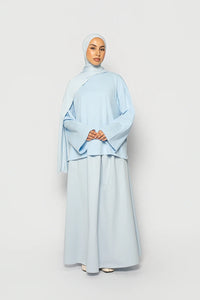 Sky Blue Cotton Poplin & Jersey Co-Ord Set