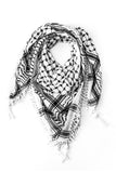 Traditional Palestinian Black & White Keffiyeh Handcrafted in Palestine