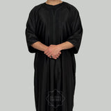 Fez Midnight Black Zipped Gandoura