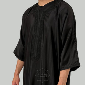 Fez Midnight Black Zipped Gandoura